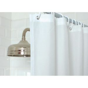 Mitre Essentials Plain Shower Curtain White - GT798  - 1