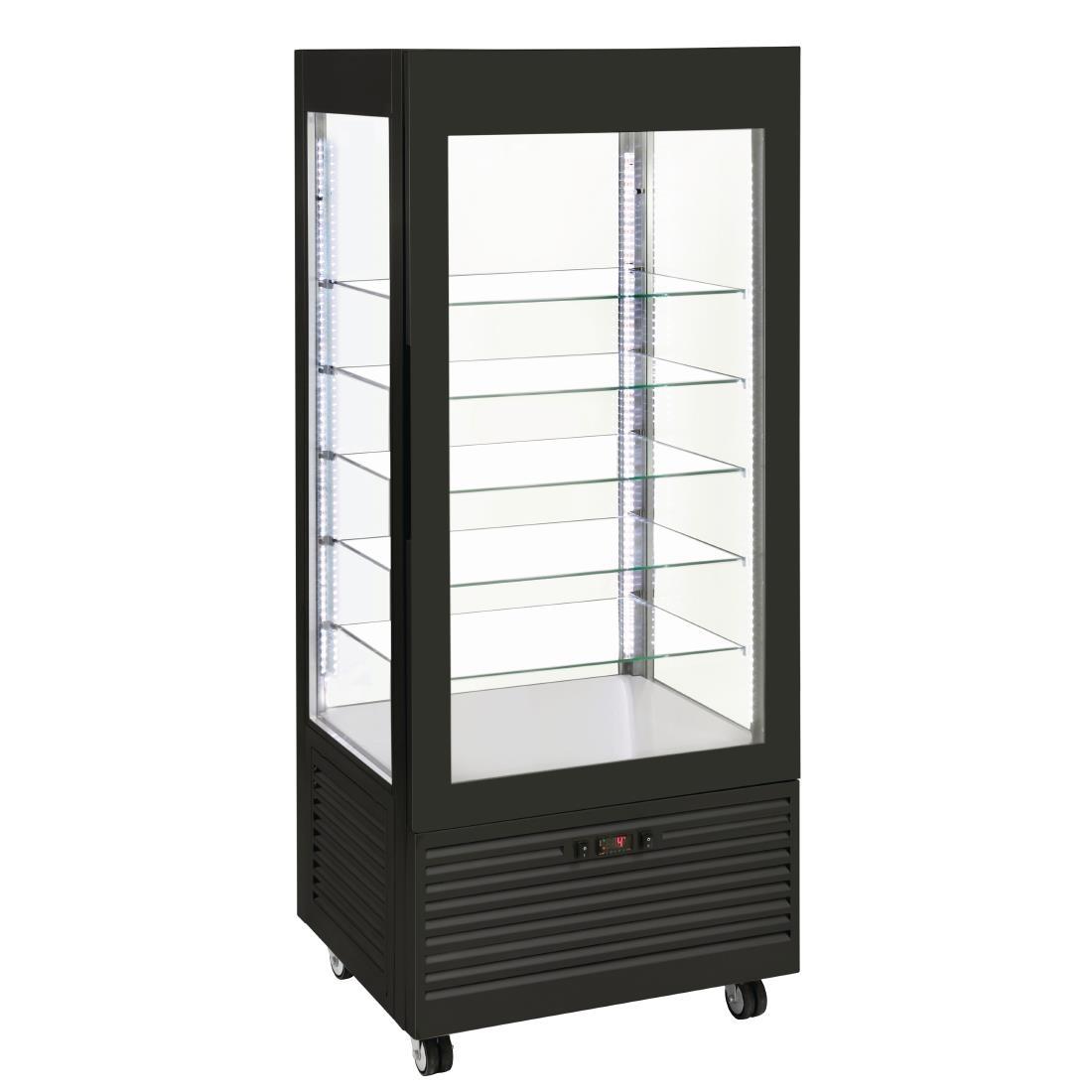 Roller Grill Display Fridge with Fixed Shelves Black - DT737  - 1