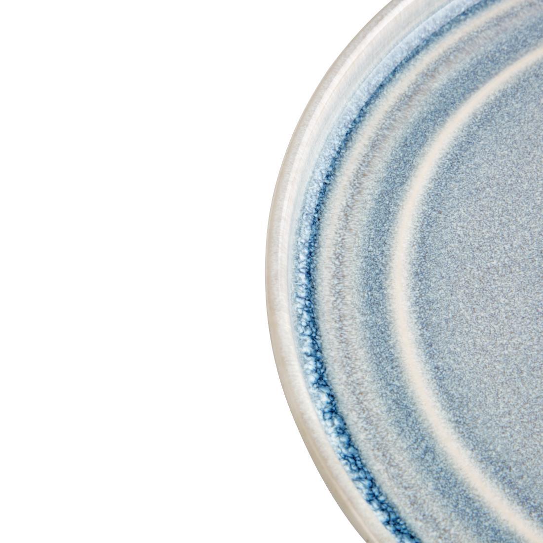 Olympia Cavolo Flat Round Plates Ice Blue 270mm (Pack of 4) - FB569  - 4