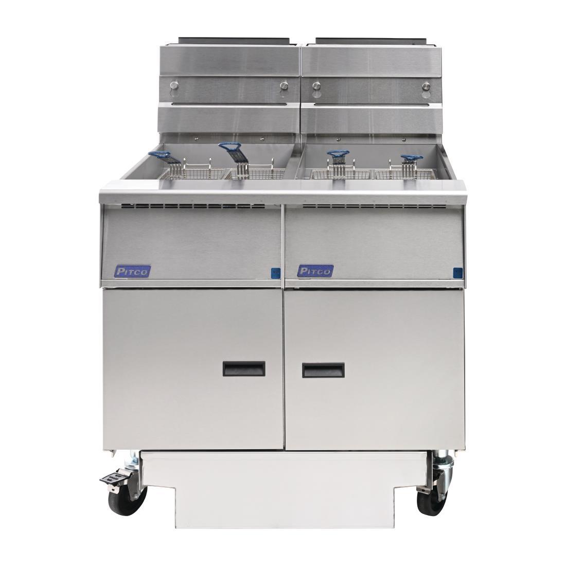 Pitco Twin Tank Solstice LPG Fryer with Filter Drawer SG14RS/FD-FF - FS128-P  - 4
