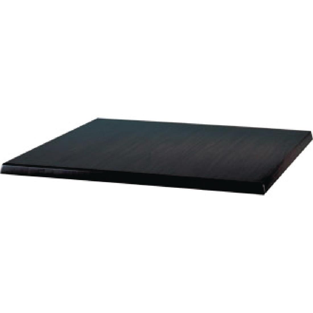 Werzalit Pre-Drilled Square Table Top Black 600mm