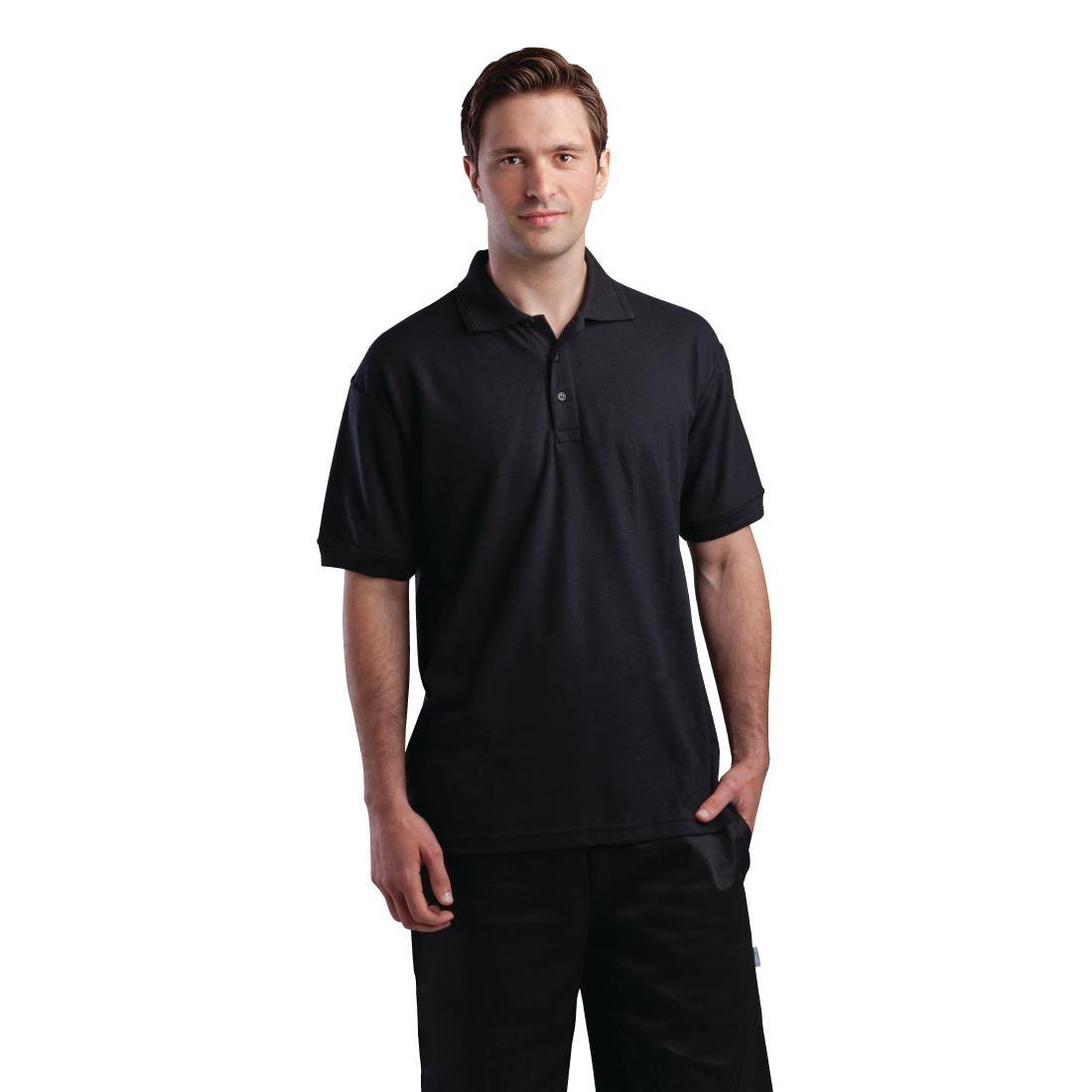 Unisex Polo Shirt Black 4XL