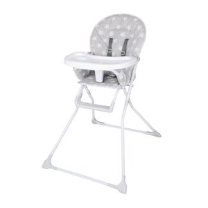 Bolero Foldaway Padded High Chair White & Grey Single