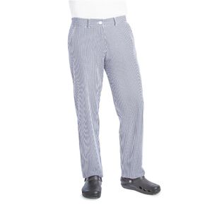 Whites Womens Chef Trousers Blue and White Check 34in