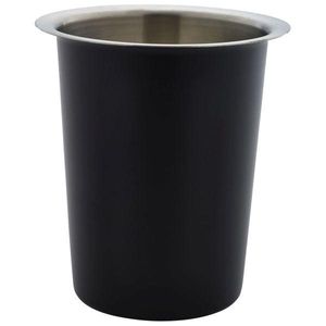 GenWare Stainless Steel Black Cutlery Cylinder - CC-4BK - 1