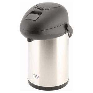 Tea Inscribed St/St Vacuum Pump Pot 2.5L - V7251TEA - 1