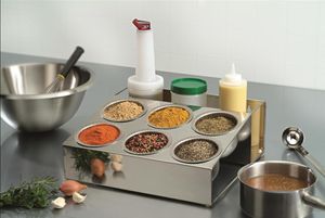 Matfer Rollbox Spice Dispenser - 6 Bowls - 17082 - 11381-02
