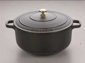 Chasseur Round Casserole With Lid Black - 200mm - 71102 - 10326-04
