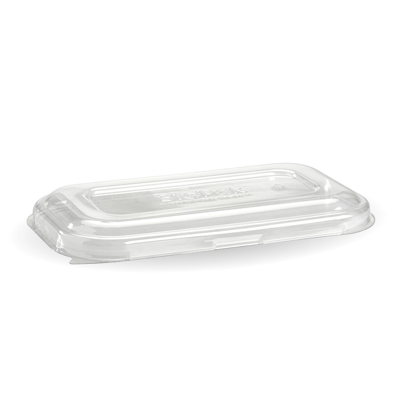 BioPak Clear RPET Lids To Fit 750/1000ml BioCane Containers (Case of 500) - B-LBL-RPET(D)-UK - 1