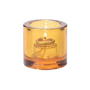Hollowick Thick Round Amber Tealight 70mm x 73mm (Pack of 6) - VV4055 - 1