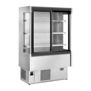 Zoin Silver Multideck Display Stainless Steel Finish with Sliding Doors 1500mm - UA056-150 - 1