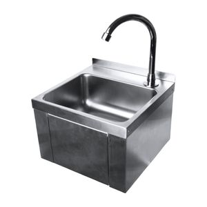Oxford Hardware Stainless Steel Square Knee Operated Hand Wash Basin - FW857 - 1