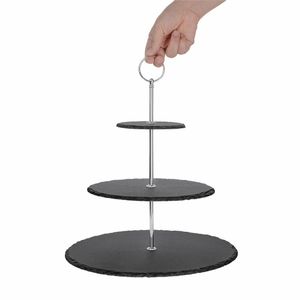 Olympia 3 Tier Slate Afternoon Tea Stand - GF991 - 3
