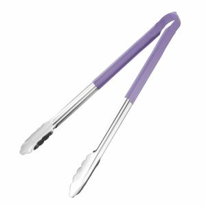 Hygiplas Colour Coded Serving Tong Purple 405mm - HC853 - 1