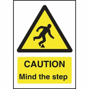 Caution Mind The Step Sign - W290 - 1