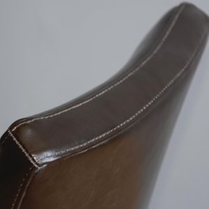 Bolero Chunky Faux Leather Chairs Dark Brown (Pack of 2) - GF957 - 3