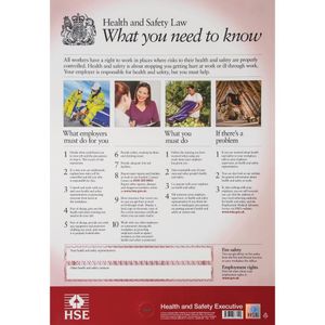 Health & Safety Law Poster A2 - Y925 - 1