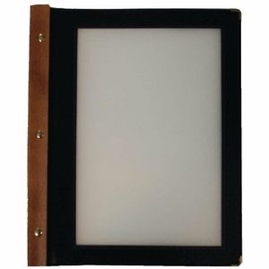 Securit Wood Spine American Style Menu Cover A4 Black - H735 - 1