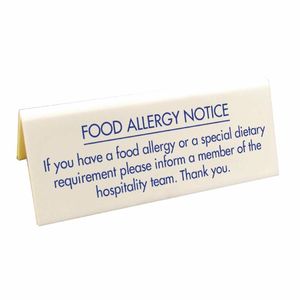 Food allergy Table Notice - GM815 - 1