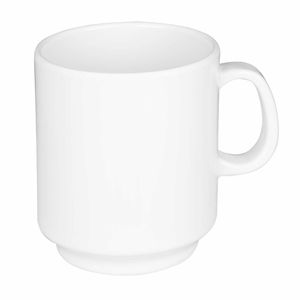 Olympia Kristallon Melamine Mugs White 340ml 12oz (Pack of 6) - CW290 - 3