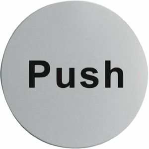 Stainless Steel Door Sign - Push - U063 - 1