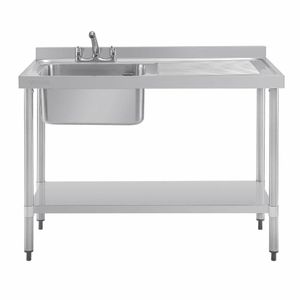 Vogue Single Sink Right Hand Drainer 1200mm - DY823 - 3