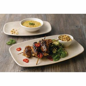 Churchill Raku Oblong Chef Plates Agate Grey 199 x 300mm (Pack of 6) - DF905 - 3