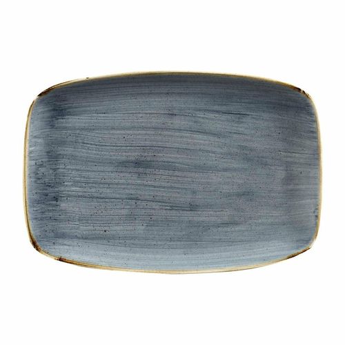 Churchill Stonecast No. 9 Oblong Chefs Plates 355 x 245mm Blueberry (Pack of 6) - FC148 - 1