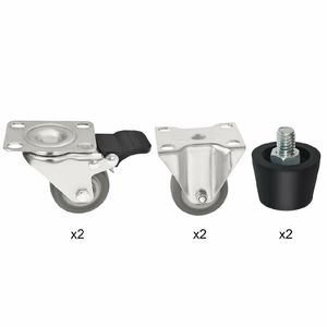 Buffalo Complete Feet and Set of 6 Standard Castors - AL007 - 1