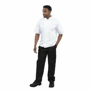 Whites Boston Unisex Short Sleeve Chefs Jacket White 2XL - B250-XXL - 3