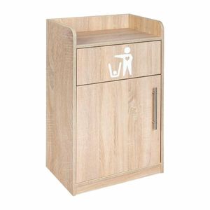 Litter Bin and Tray Stand Oak Finish - FW541 - 1