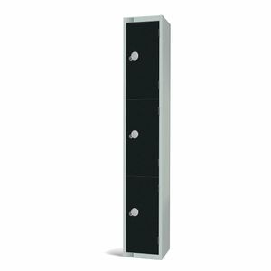 Elite Three Door Manual Combination Locker Locker Black - GR672-CL - 3