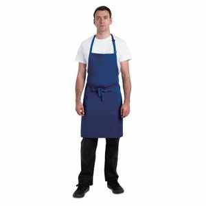 Chef Works Butchers Bib Apron Royal Blue - B679 - 1