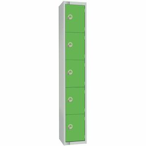 Elite Five Door Manual Combination Locker Locker Green - CG614-CL - 1