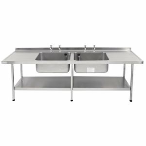 Franke Sissons Stainless Steel Double Sink Double Drainer 2400x650mm - P376 - 1