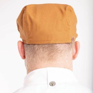 Chef Works Urban Rockford Pigment Dye Canvas Flat Cap Nutmeg L-XL - BB054-LXL - 3