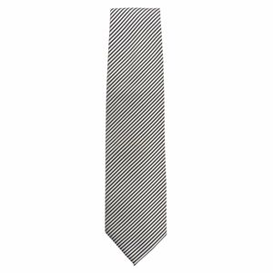Chef Works Tie Silver and Black Fine Stripe - A886 - 1