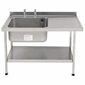 Franke Sissons Self Assembly Stainless Steel Sink Right Hand Drainer 1200x650mm - P365 - 1