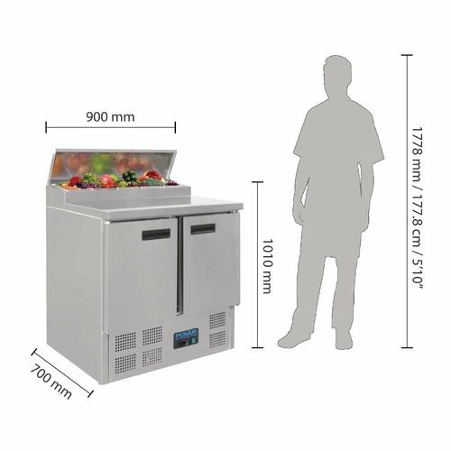 Polar G-Series Pizza Prep Counter Fridge 254Ltr - G604 - 14
