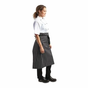 Whites Butchers Waist Apron Black and White Stripe - A938 - 3