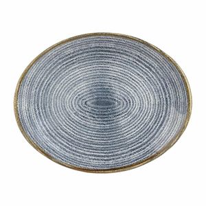 Churchill Studio Prints Homespun Oval Coupe Plates Slate Blue 270mm (Pack of 12) - DS528 - 1