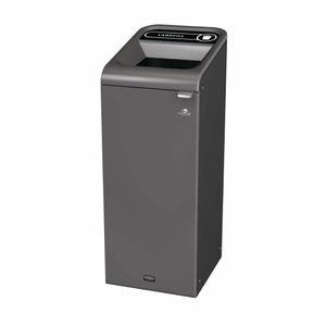 Rubbermaid Configure Recycling Bin with Landfill Label Black 57Ltr - CX969 - 1