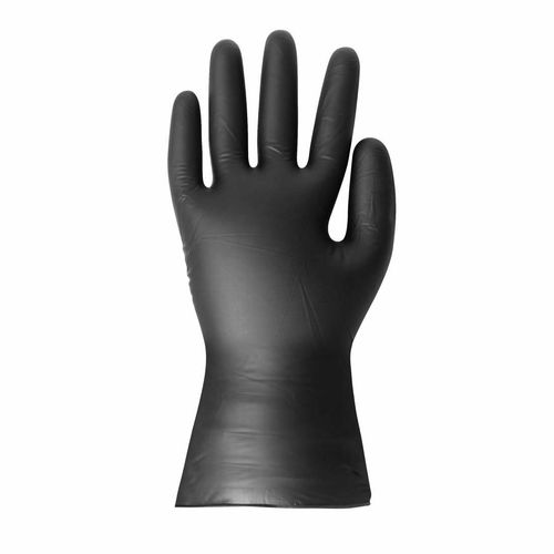 Hygiplas Vinyl Black Powder Free Glove L - pack 100 - FJ748-L - 2
