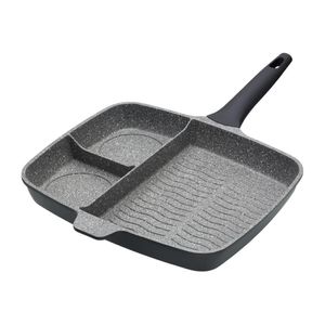MasterClass Three Section Grill Pan Aluminium 330mm - DX378 - 1