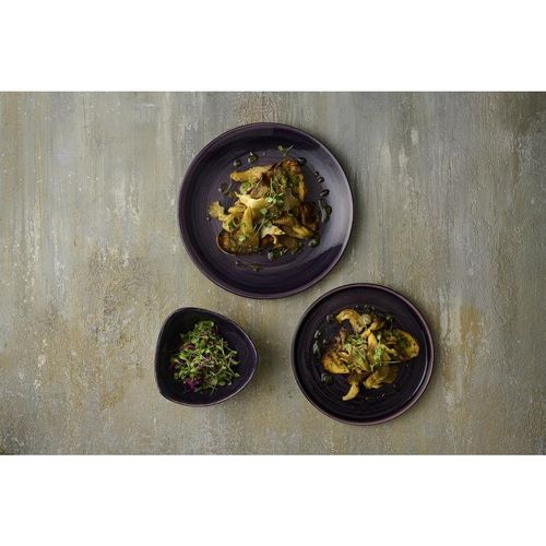 Churchill Stonecast Patina Deep Purple Triangle Bowl 185mm (Pack of 12) - DX067 - 5