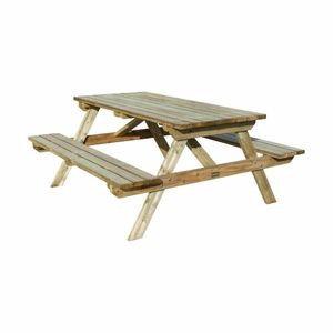 Rowlinson Picnic Table Natural Timber 180cm - CH879 - 1