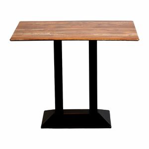 Turin Metal Base Rectangle Poseur Table with Laminate Top in Planked Oak - CZ840 - 1
