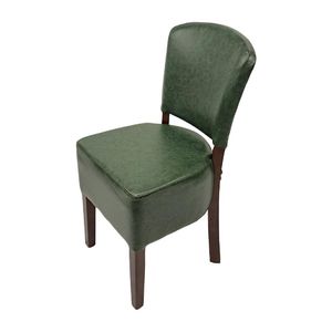 Hanoi Dining Chair In Dark Walnut with Bison Vinyl Cedar (Pack of 2) - HP755 - 1