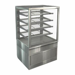 Cossiga Tower TTG Glass Front Tall Refrigerated Freestanding Serve Over w/Stainless Hinged Rear Door 900mm - HT565 - 1