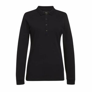 Brook Taverner Anna Womens Long Sleeve Polo Shirt Black Size XL - BA009-XL - 1